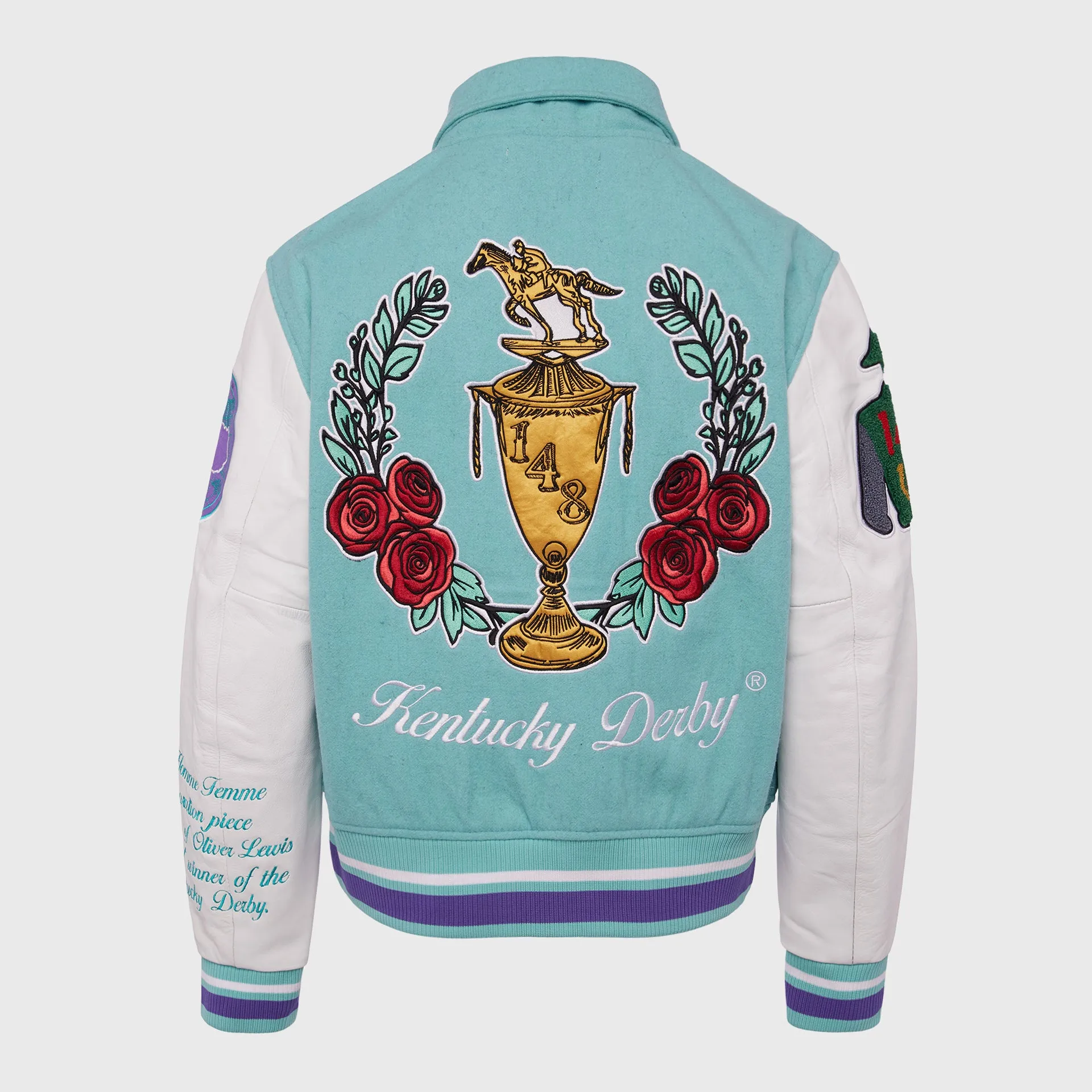 148 Letterman Jacket Teal