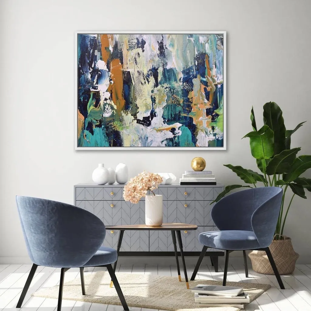 Abstract 284 Framed Canvas