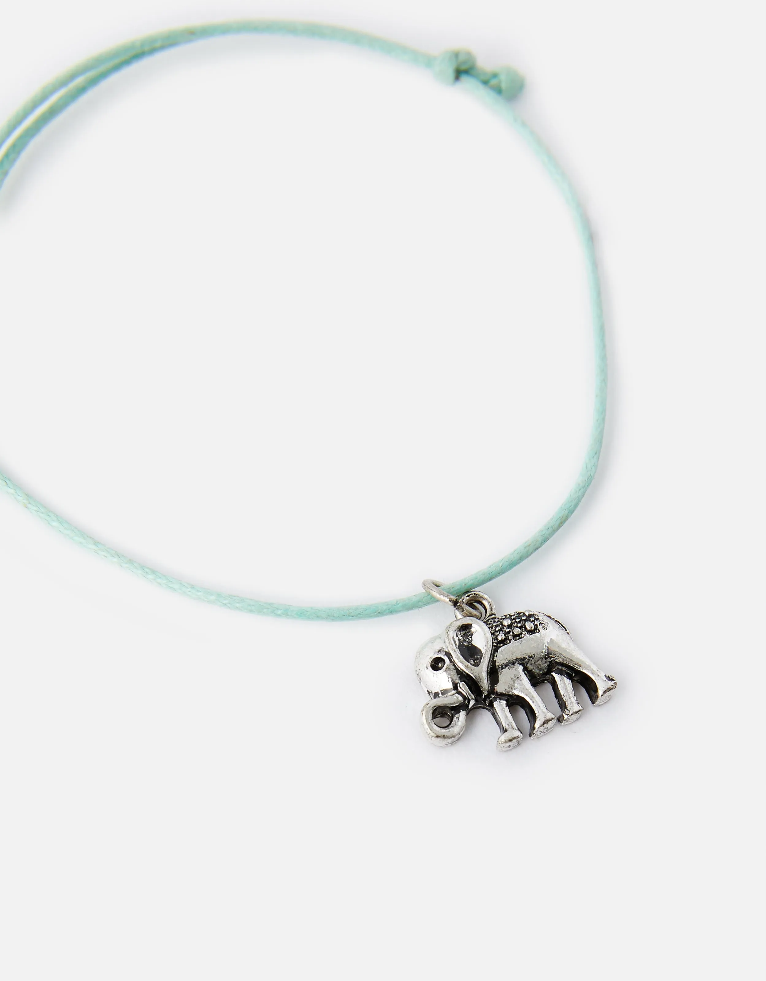 Accessorize London Ellie The Elephant Cord Anklet