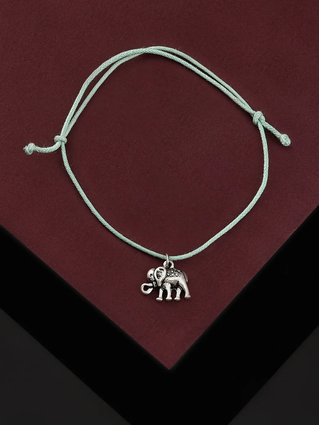 Accessorize London Ellie The Elephant Cord Anklet