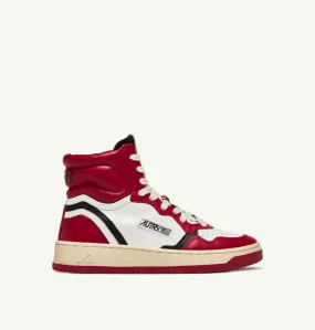 Autry Action Shoes Liberty High Sneaker Men white red black LUHM-HL02