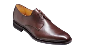 Barker St Austell Plain Fronted Derby Shoe- Dark Walnut Calf