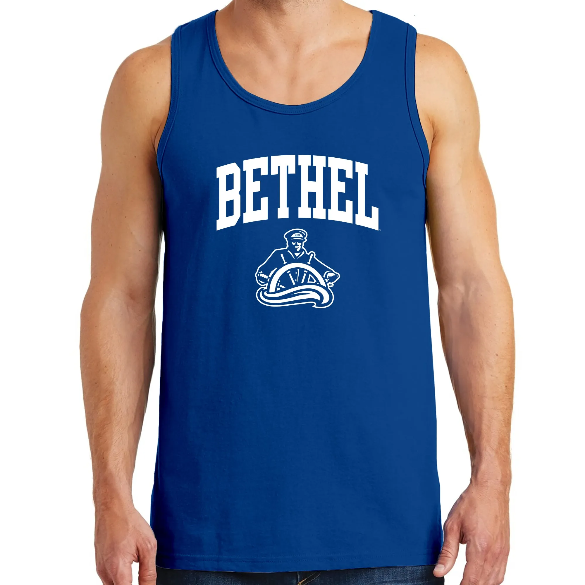 Bethel University Pilots Arch Logo Tank Top - Royal