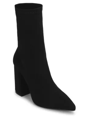 Black Lycra Sock Ankle Boots