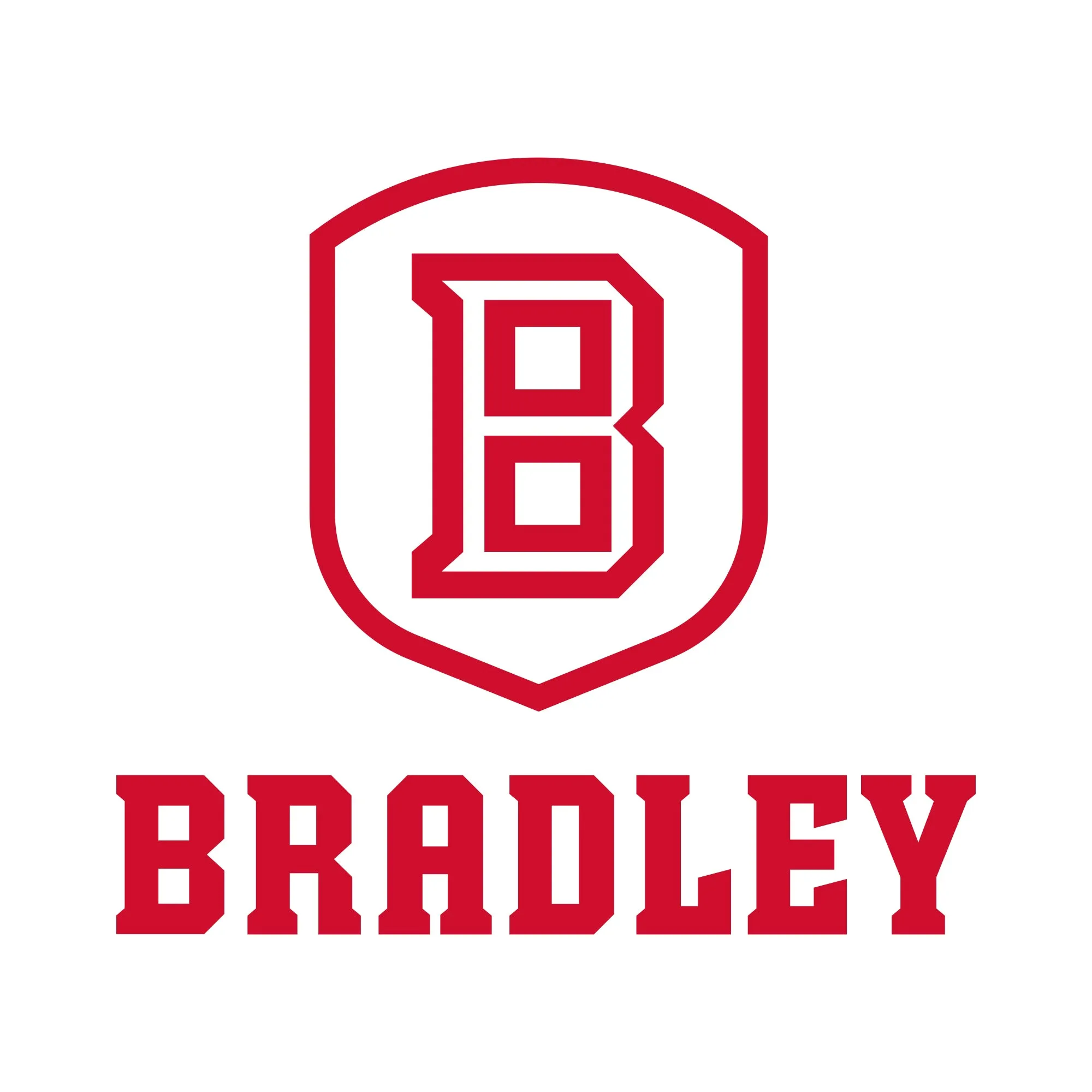 Bradley University Braves Primary Logo Heavy Blend Hoodie - White