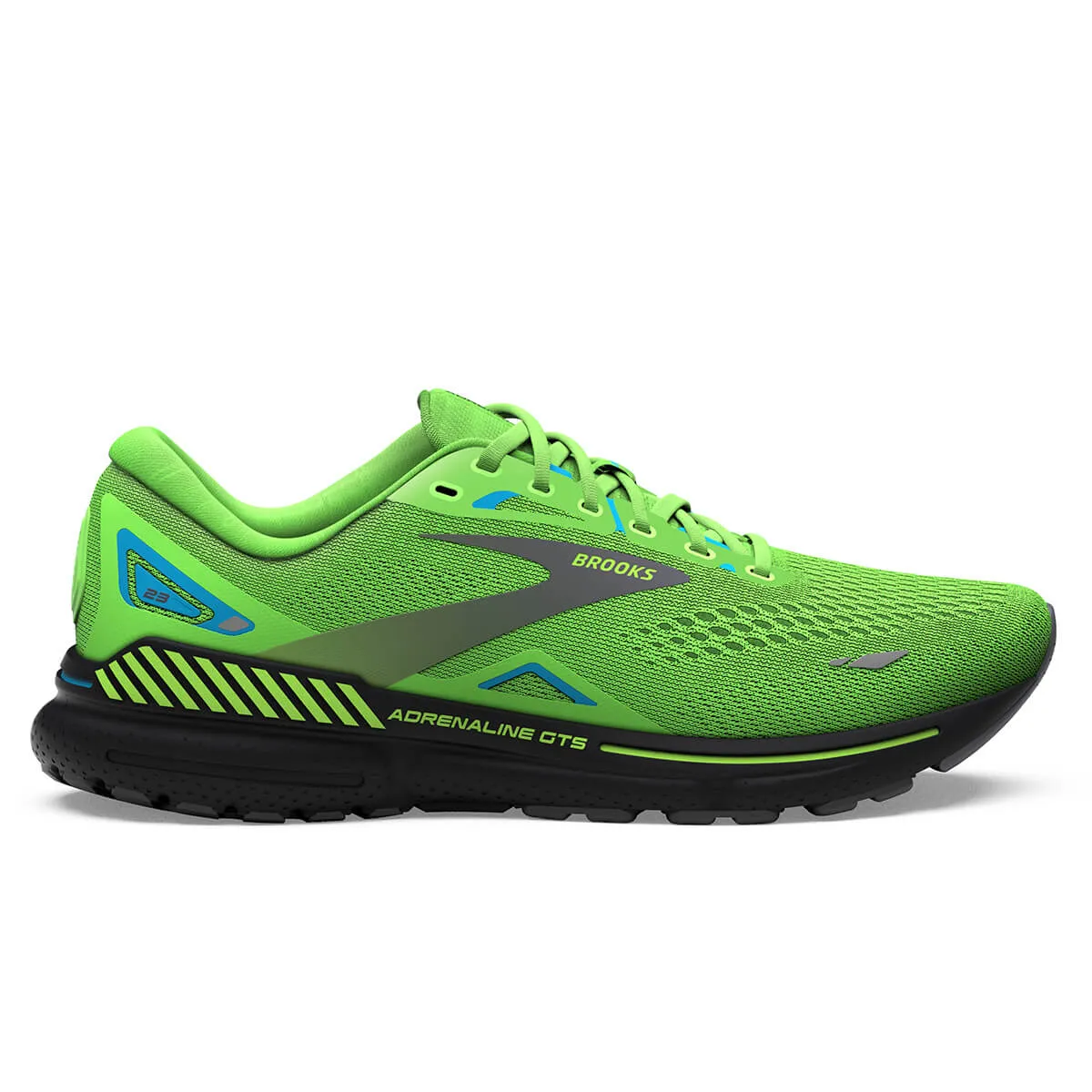 Brooks Adrenaline GTS 23 Mens | Green Gecko/grey/atomic Blue