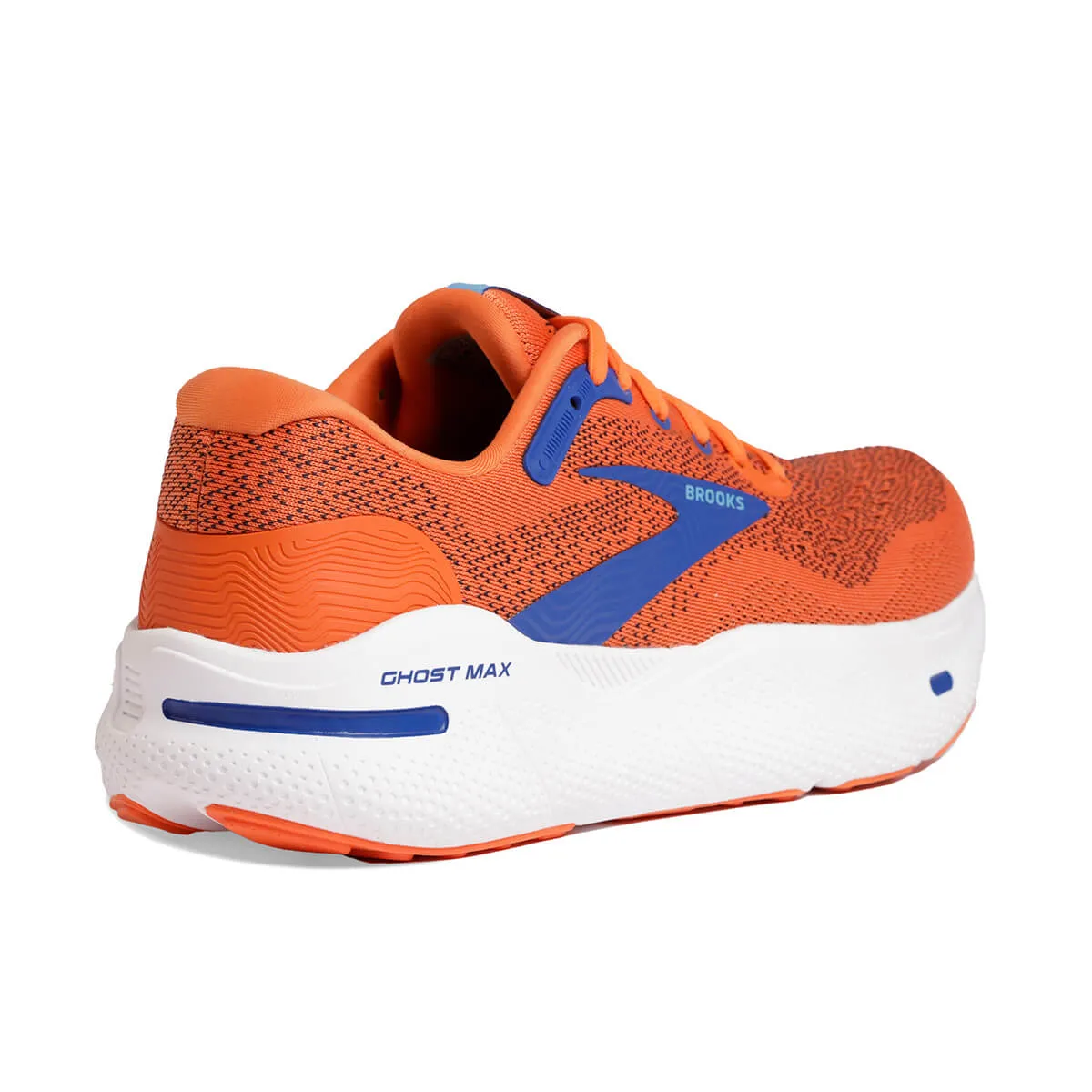 Brooks Ghost Max Mens | Red Orange/black/surf the Web