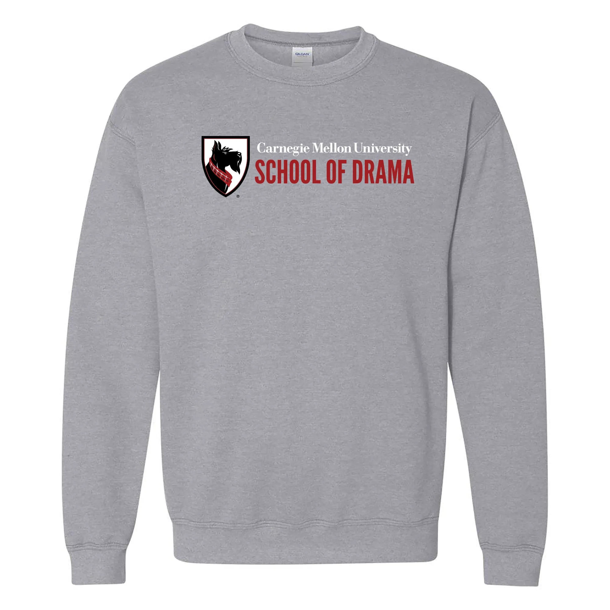 Carnegie Mellon University Tartans School of Drama Canvas Crewneck Sweatshirt - Sport Grey