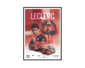 Charles Leclerc Vintage F1 Print