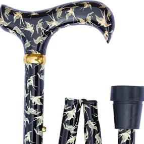 Classic Canes Folding Fashion Derby Cane Swallows