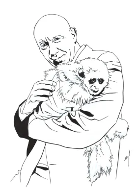 “Cragen and Friend” original ink drawing