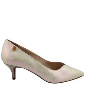 Cruella - Iridescent nude kitten heel