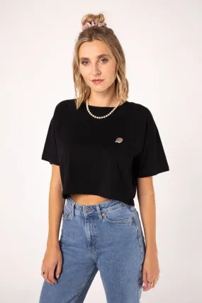 Flat White | Besticktes Bio Baumwoll Crop Top