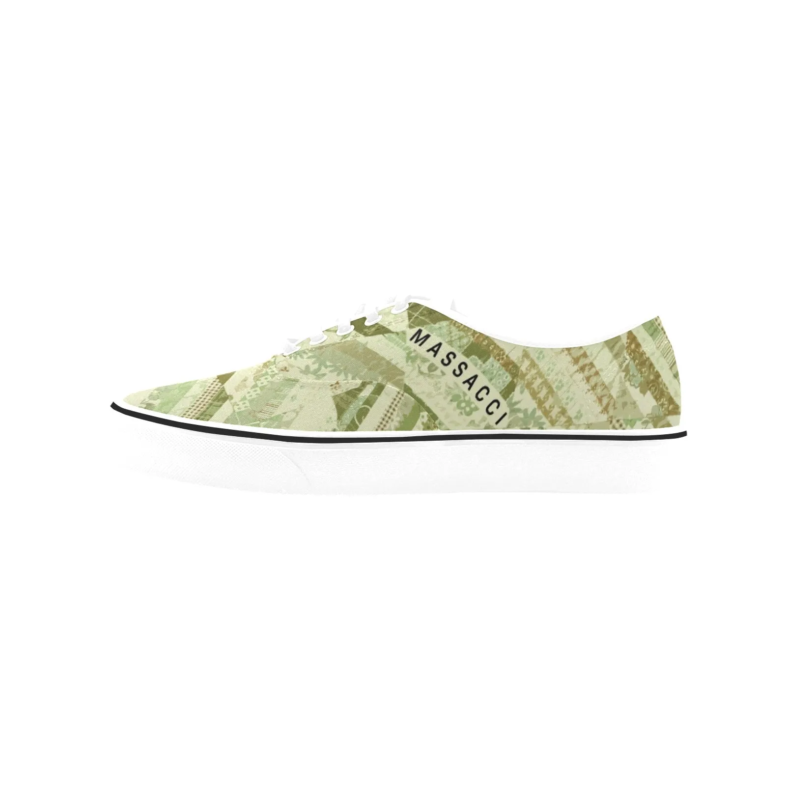 Fresh cut grass, Men's Classic Canvas Low Top Sneakers