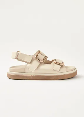 Harper Cream Leather Sandals