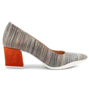 Lu Lu - Natural Stripe/Orange- Last pairs 37and 41!