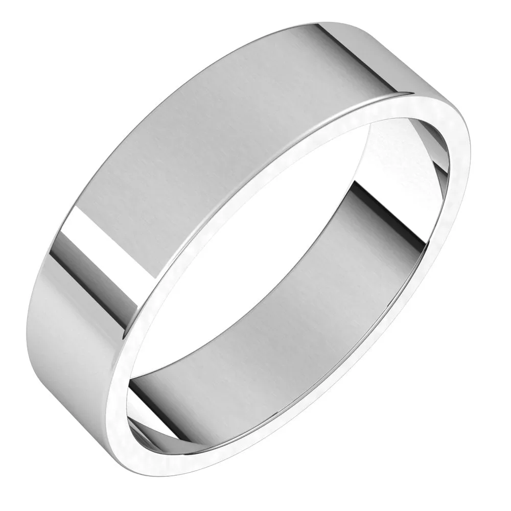 Men's flat Wedding Band | 5MM