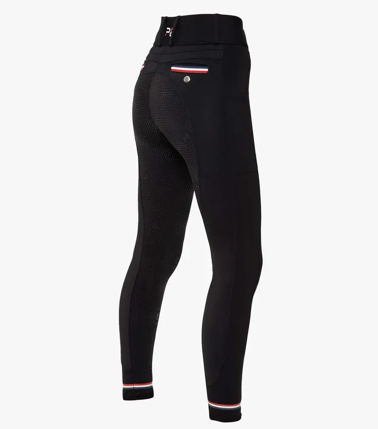 PEI Mirillo Ladies Full Seat Gel Riding Tights (Black)