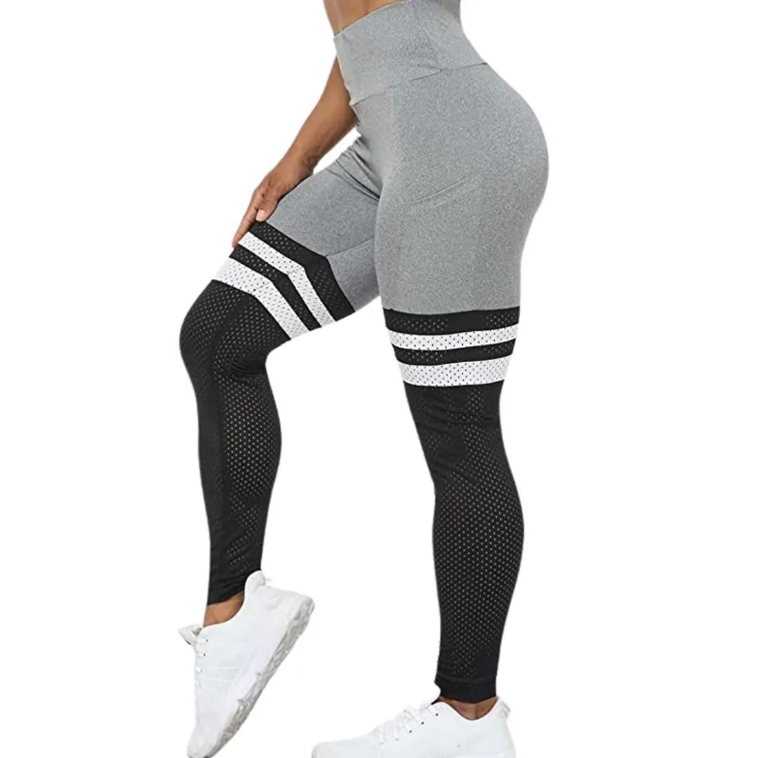 Priscilla Scrunch Dual Stripes Leggings