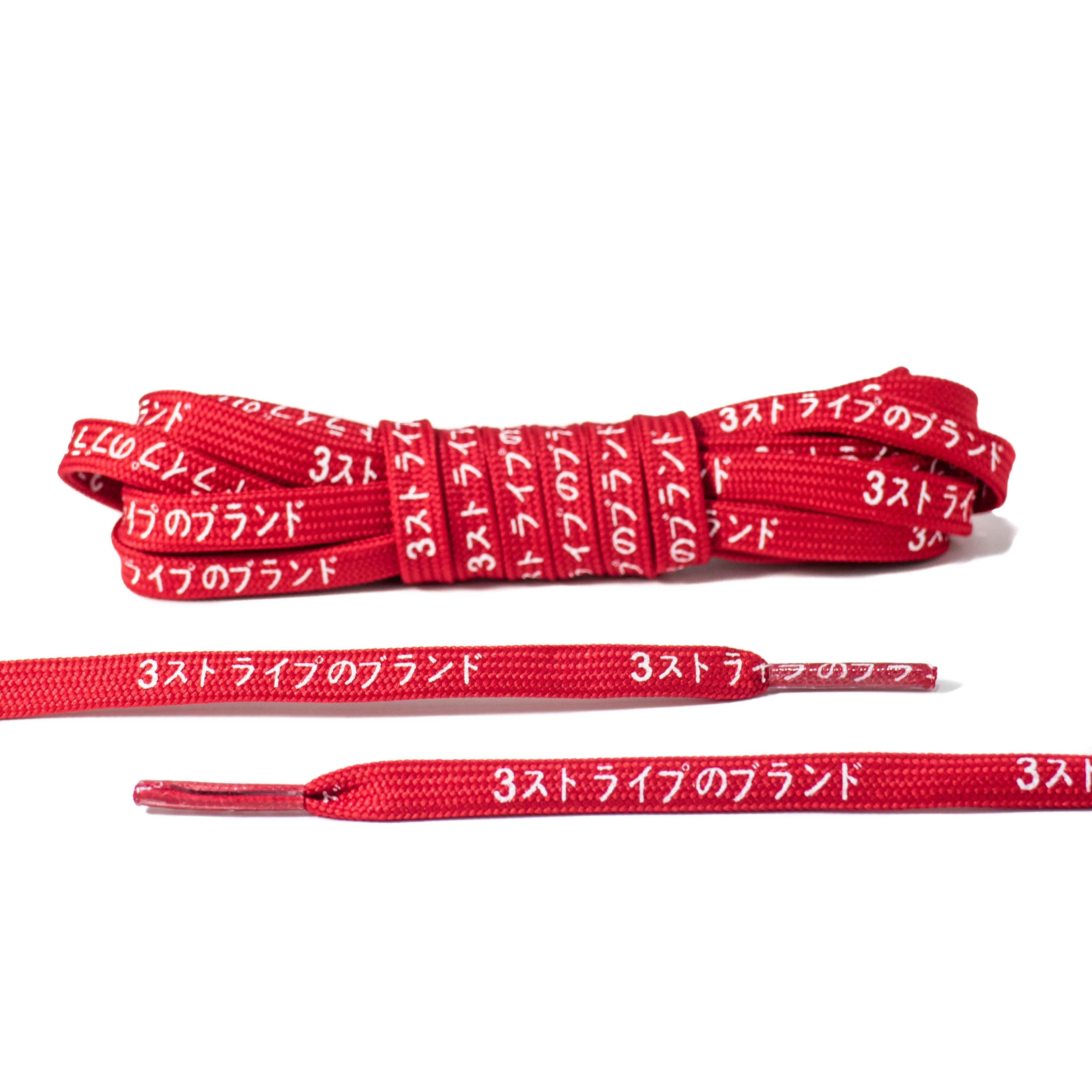 Red and White Katakana Laces
