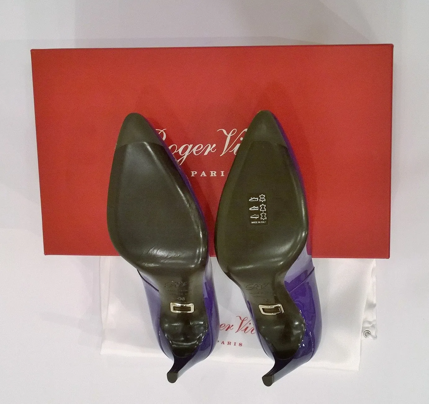 Roger Vivier Violet Patent Leather Heels Sale Shoes