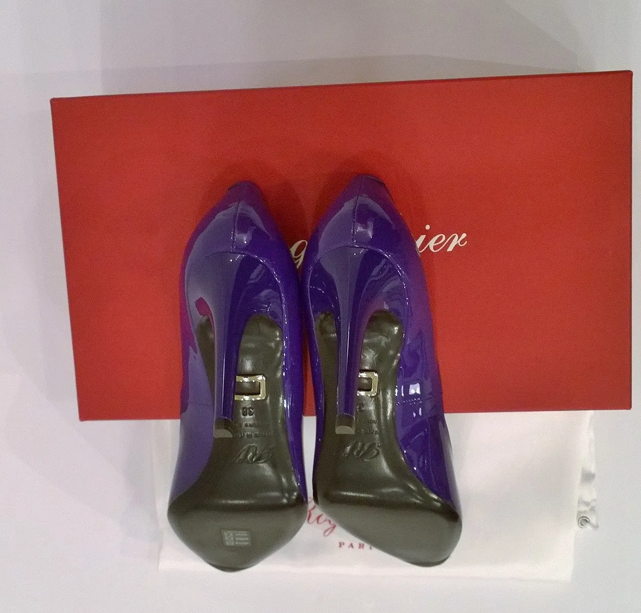 Roger Vivier Violet Patent Leather Heels Sale Shoes