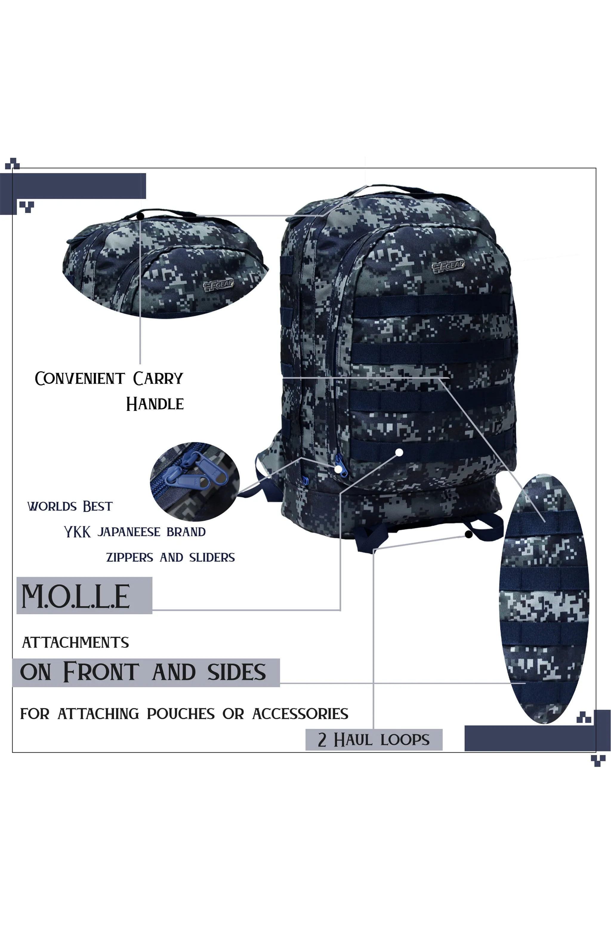 Tricoder 32L Marpat Navy Digital Camo Backpack