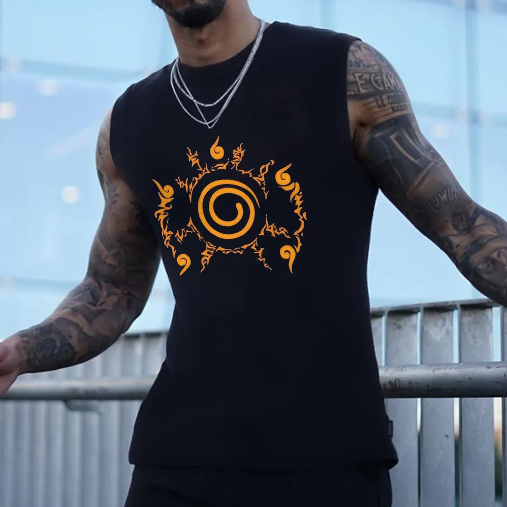 Xituodai - Men's Anime Naruto Print Casual Sports Vest